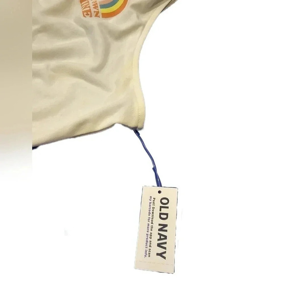 Old Navy, Size XL, White Crop Graphic Tank - Picture 7 of 9